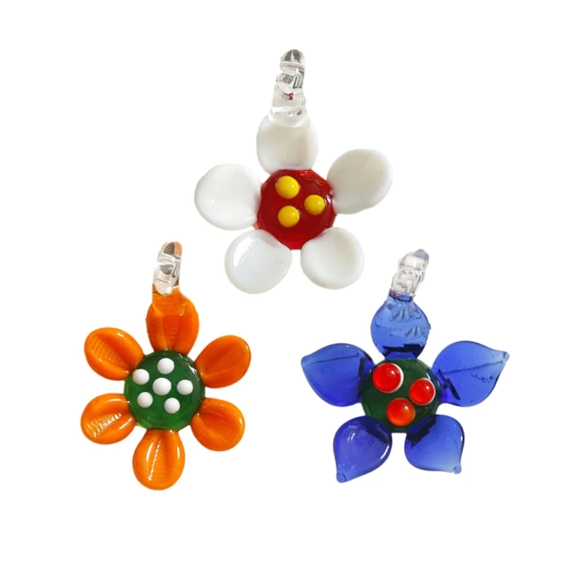 

Jewelry Supplies Flower Pendant Colored Glaze Material Gift for Women and Girls