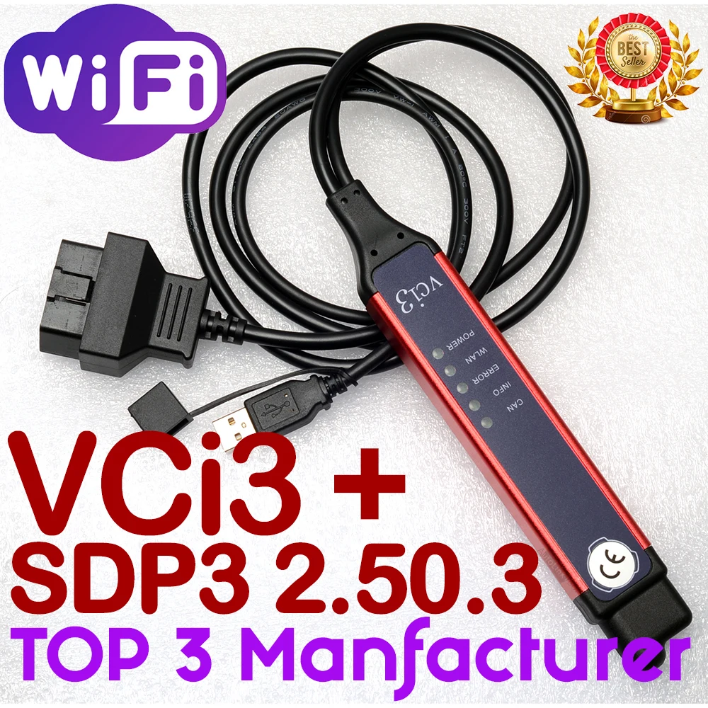 Обновление SDP3 2.50.4 Последняя версия 04 2022 Сканер VCI3 A + VCi-3 Оригинальный RS9110 OBD2
