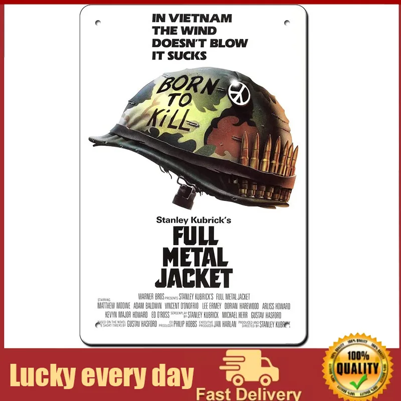 

Full Metal Jacket 1987 Movie Metal Tin Sign Vintage Metal Pub Club Cafe Bar Home Wall Art Decoration Poster Retro vintage decor