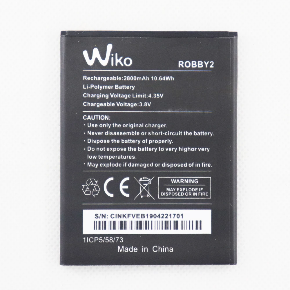 3 8 V 2500mAh Сменный аккумулятор Robby для Wiko ROBBY |