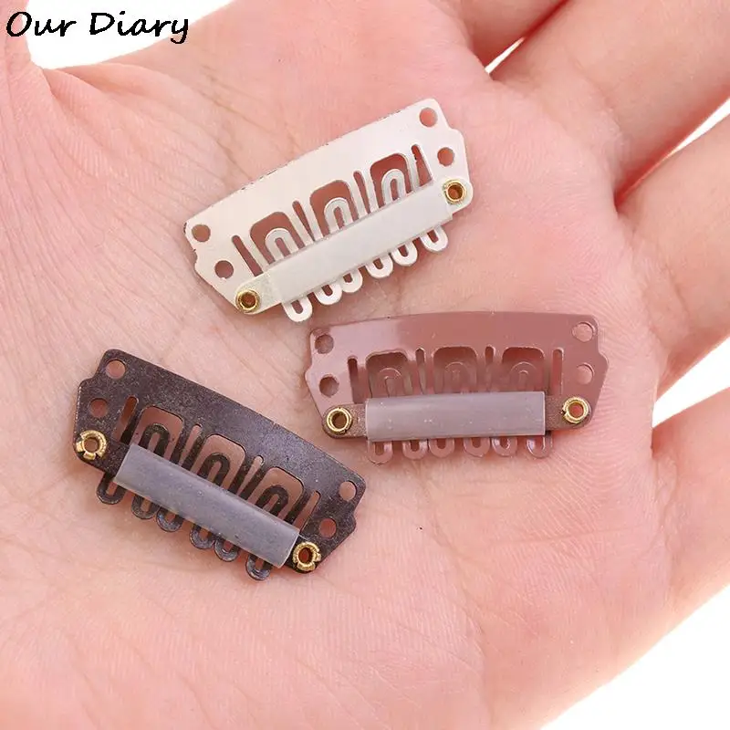 

28mm Metal Snap Clips for Hair Extensions Clip-on Wig Wigs Weft Hairpiece U Shape Metal Clips