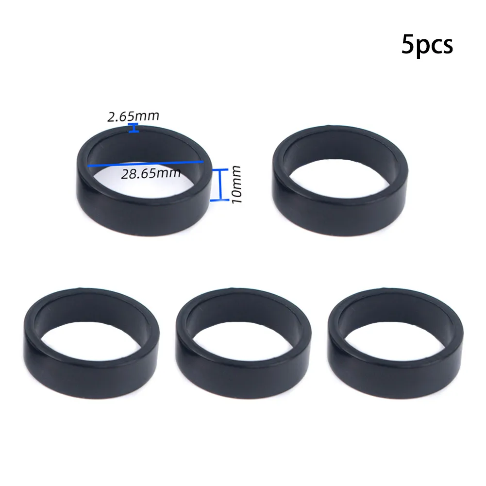 

5Pcs 5/10mm MTB Aluminum Alloy Bike Headset Washer Bicycle Front Fork Washer 28.6mm Bike Stem Handlebar Spacers Ring Gasket