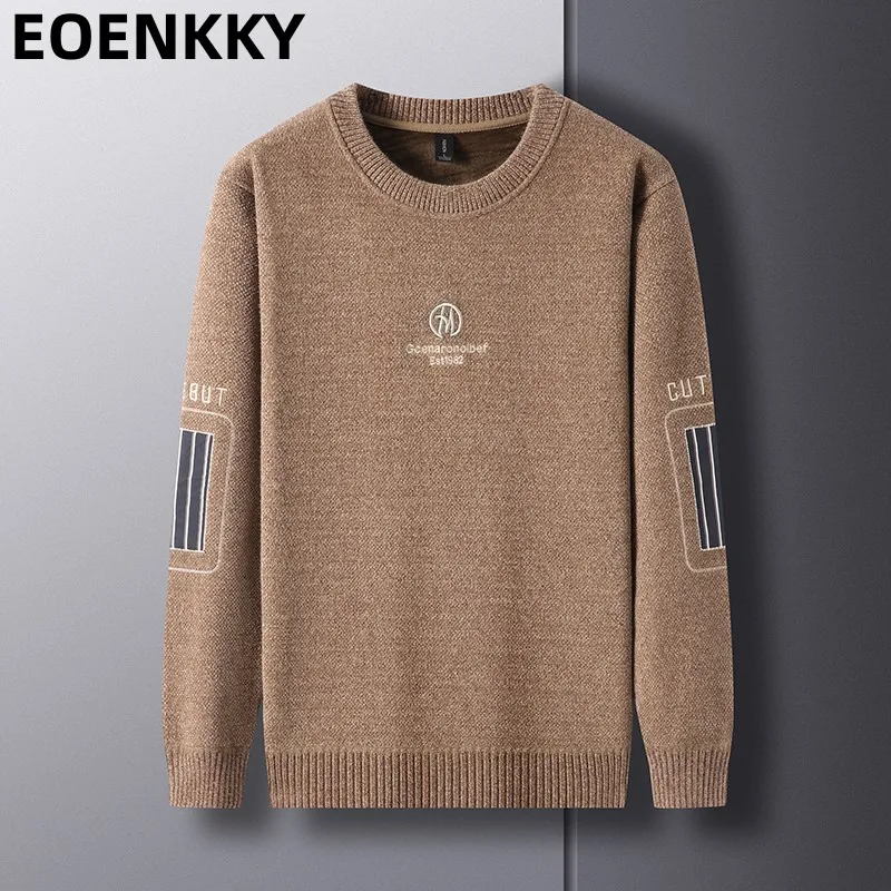 

High End Luxury Brand2022Knitted Pullover Autumn/Winter Embroidered Warm Sweater Thickened European Trend Products Men's Clothes