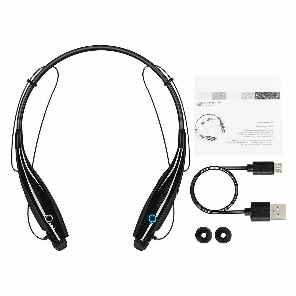 HBS730 Wireless Bluetooth Earphone  Hanging Neck Wireless Headset Sports Headphones Stereo Earbuds for Ios Android Smartphone images - 6
