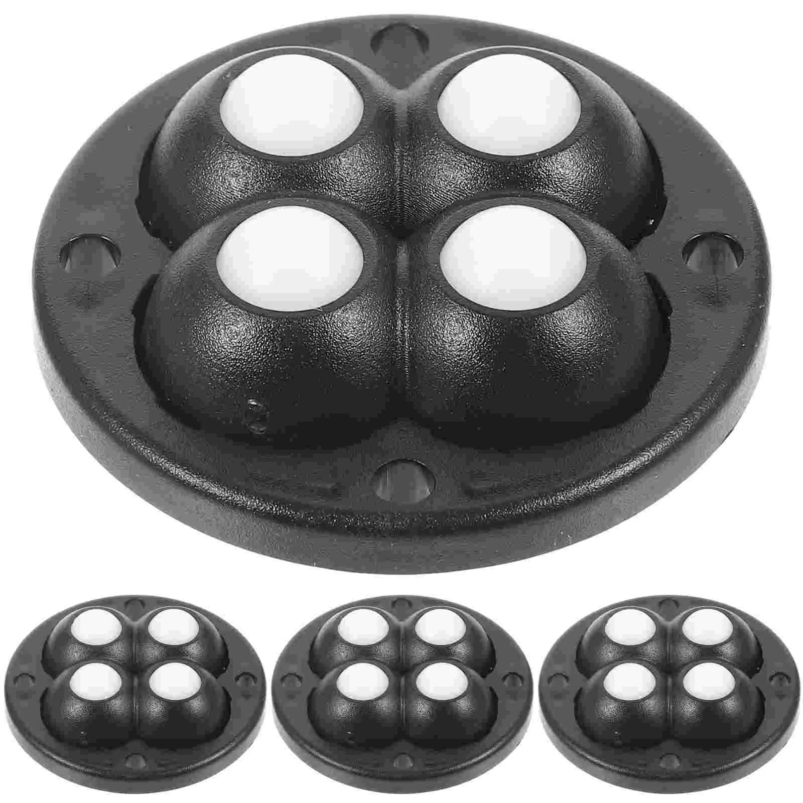 

4 Pcs Self Adhesive Casters Stick Rollers Planters Wheels Trashcans Ball Sticky Mini Appliances Plastic Steel Small