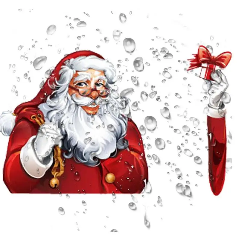 

Santa Claus Car Decal Waterproof Christmas Rear Window Wiper Decal Personalised Santa Claus 3D Stickers Decoration