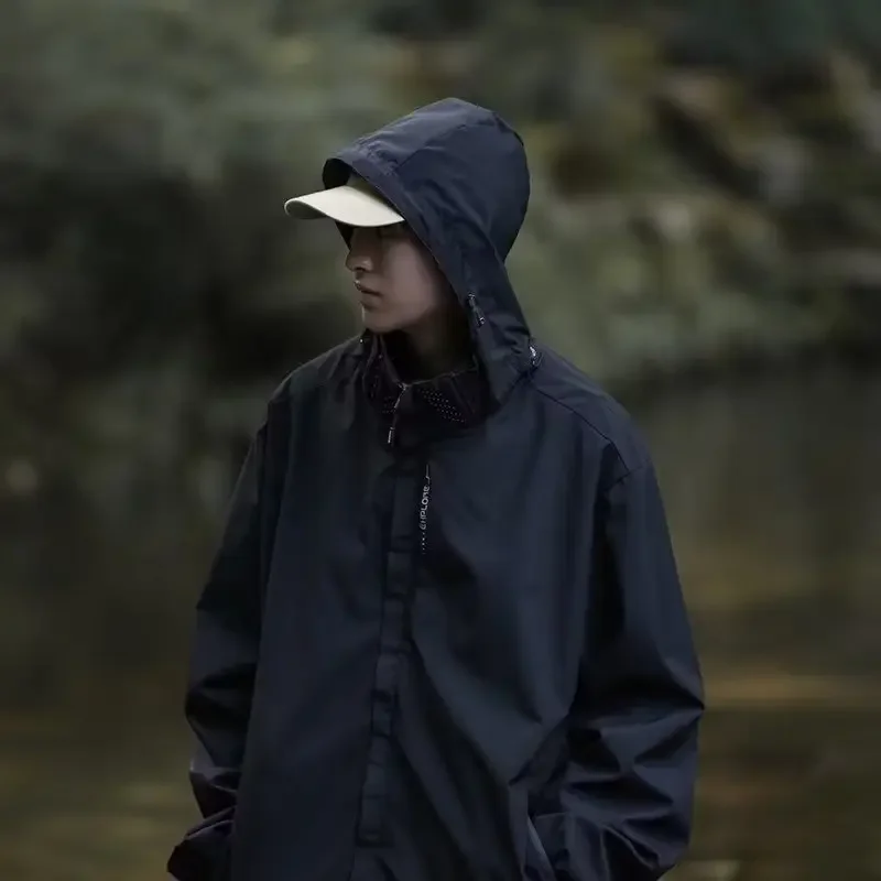 Американская винтажная Мужская Весенняя рабочая одежда с капюшоном