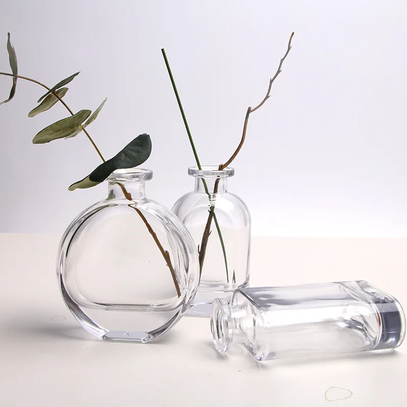 

Nordic Mini Glass Vase Crafts Tabletop Transparent Fresh Flower Arrangement Small Vase Living Room Decoration