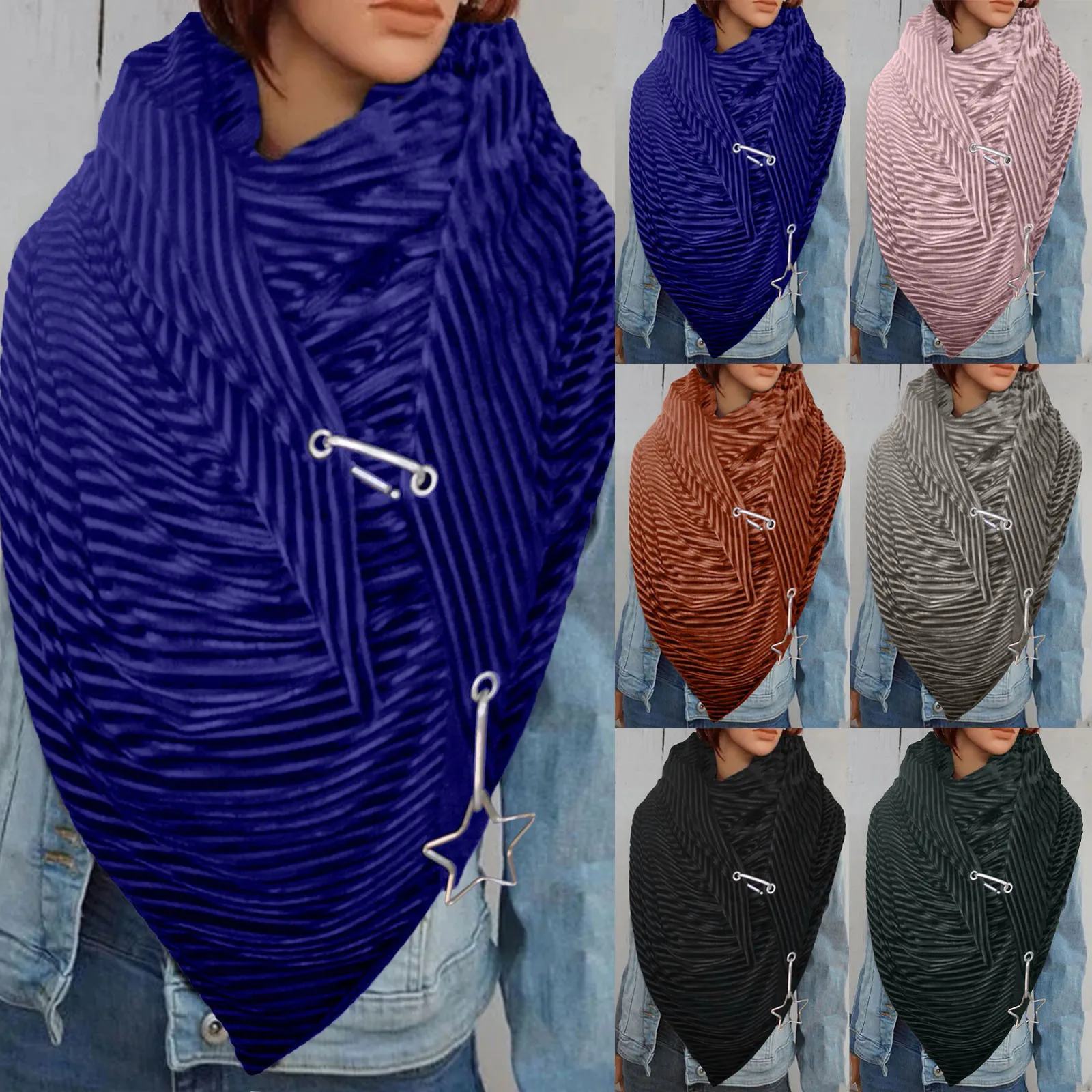 

Модный зимний женский Шарф, однотонные шали с принтом, мягкая накидка на пуговицах, повседневные Черные Теплые шарфы, Шарф, Бандана, оптовая продажа
