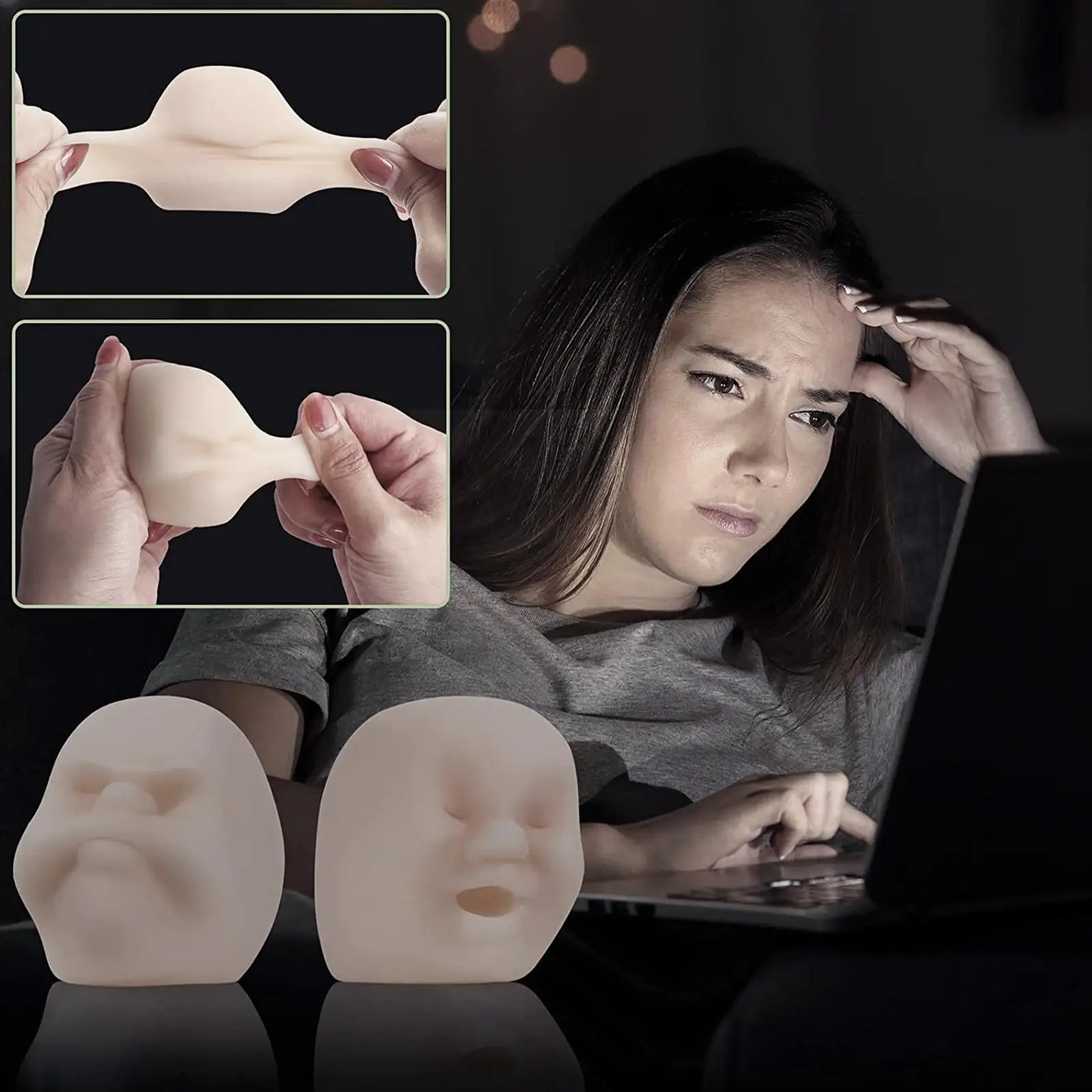 

Human Emotion Face Vent Anti-stress Ball Toys Novelty Ball Squigz Stress Toys Relax Adult Gift Toy Toys Relieving G3K2