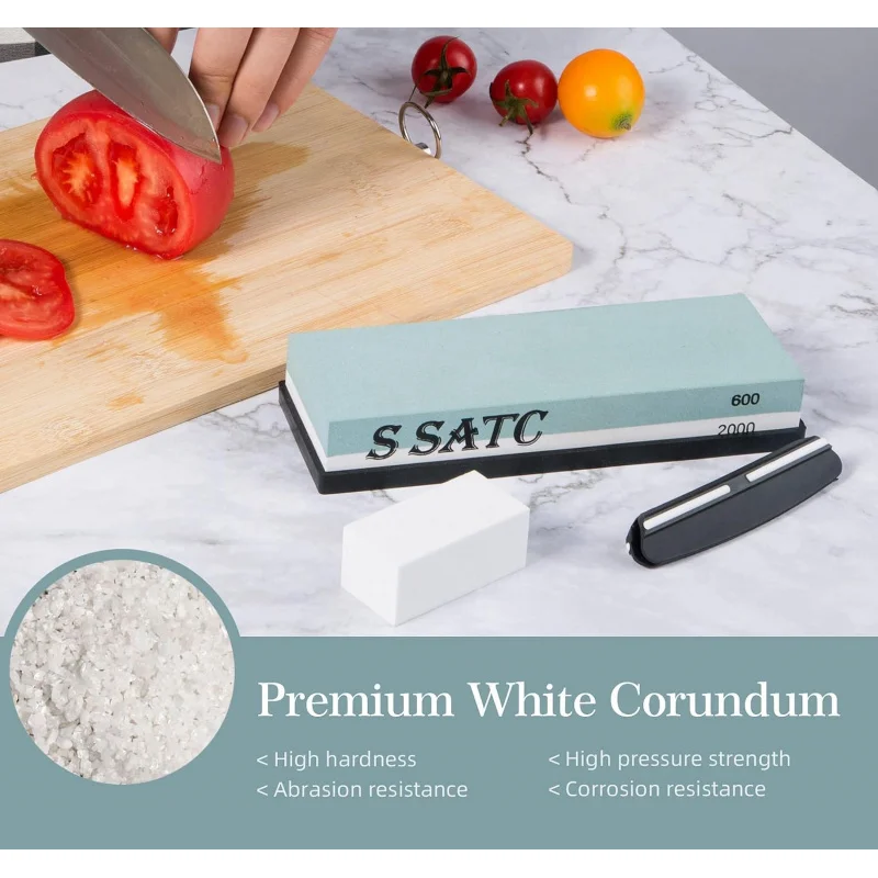 Набор для влажной заточки Whetstone зернистостью 600/2000 с угловой направляющей на