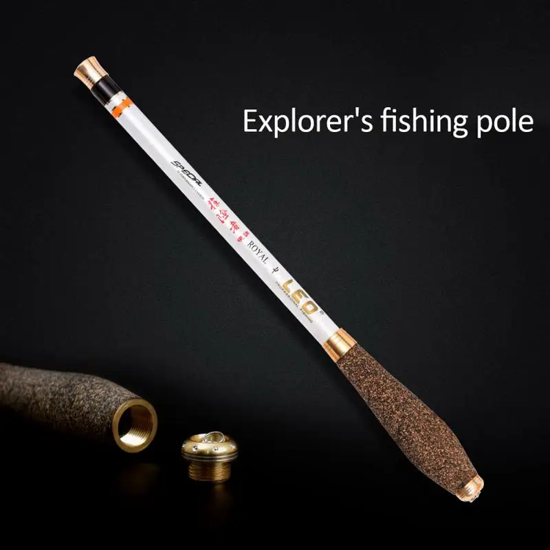 

Удочки, дешевая Регулируемая телескопическая рыболовная удочка из углеродного волокна, высокоэластичная искусственная деревянная Нескользящая ручка EV