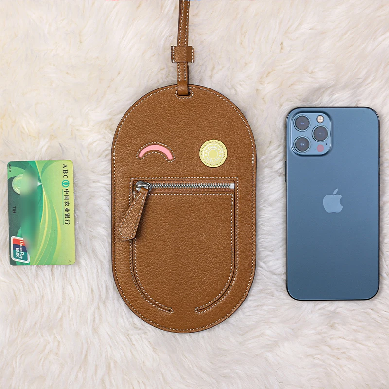 H Home In The Loop Phone To Go smiley mobile phone bag halter neck vertical mobile phone bag leather belt card slot