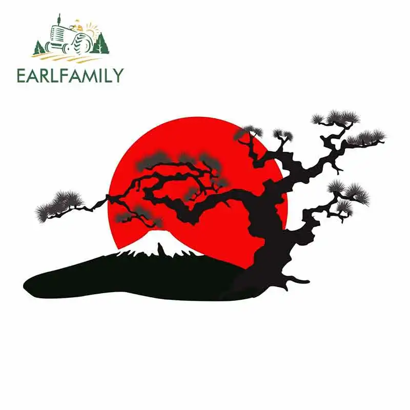 

EARLFAMILY 13cm For Japanese Landscape Silhouette Comic Decal Personality Creative Stickers Suitable For GTR SX VAN