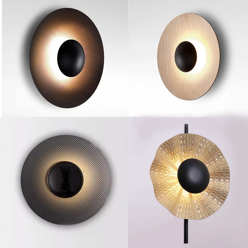 

Personalized Artistic Creative Flying Saucer round Honeycomb Decorative Wall Lamp Restaurant Background Wall Lotus Wall Lamp