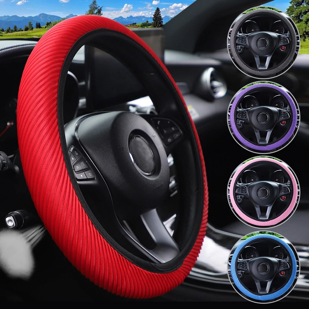 

Fashionable 1Pc Car Steering Wheel Cover Breathable Mesh Four Seasons For 37cm-38cm Car Interior Accessories Car Interior Tool
