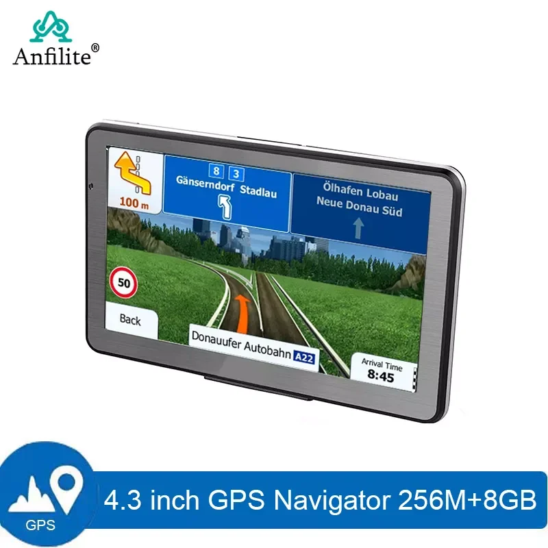 

NEW2023 4.3 inch Car GPS Navigation 256M+8GB FM latest South America Map Sat Truck gps navigator