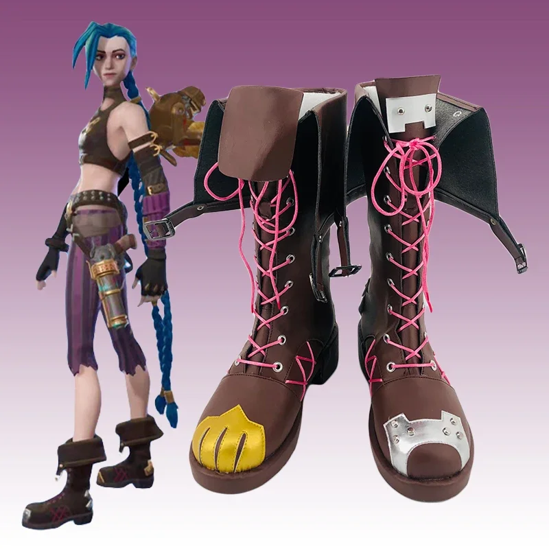Игра LOL Arcane Crit Loli Jinx обувь для косплея вечерние костюмы на Хэллоуин свободная