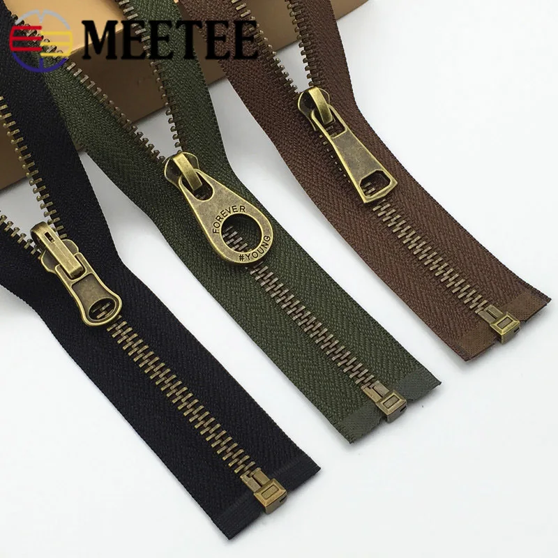 5Pcs Retro Bronze Zipper Slider For Metal Zippers Down Jacket Coat 5# Zip Head Zips Repair Kits DIY Garment Sewing Accessories | Дом и сад