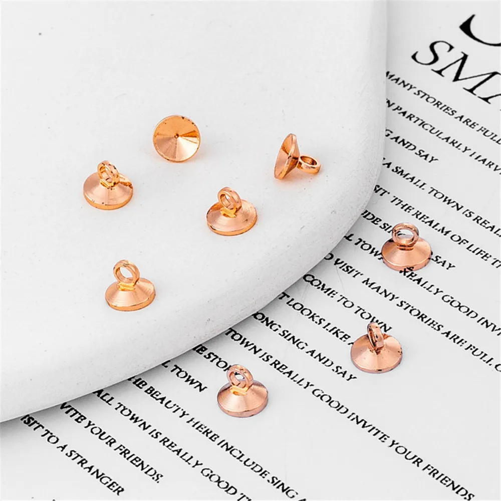 

Медная сумка, розовое золото, без отверстий, Женская крышка, вискоза, водный держатель кулон, жемчужный держатель, аксессуары для рукоделия, ...