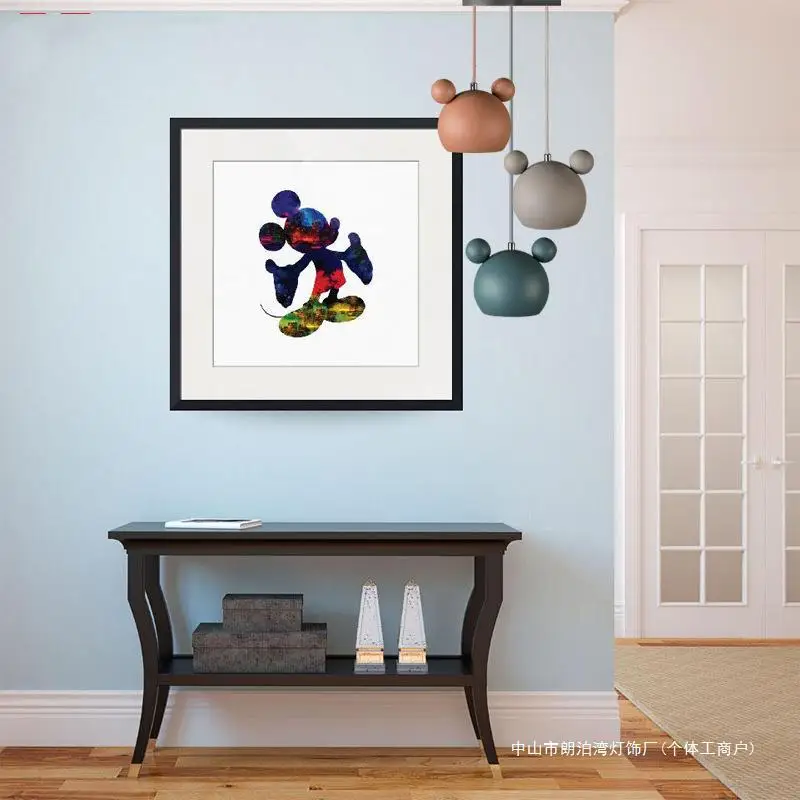 Люстра в скандинавском стиле с изображением Макарон и Микки прикроватная лампа