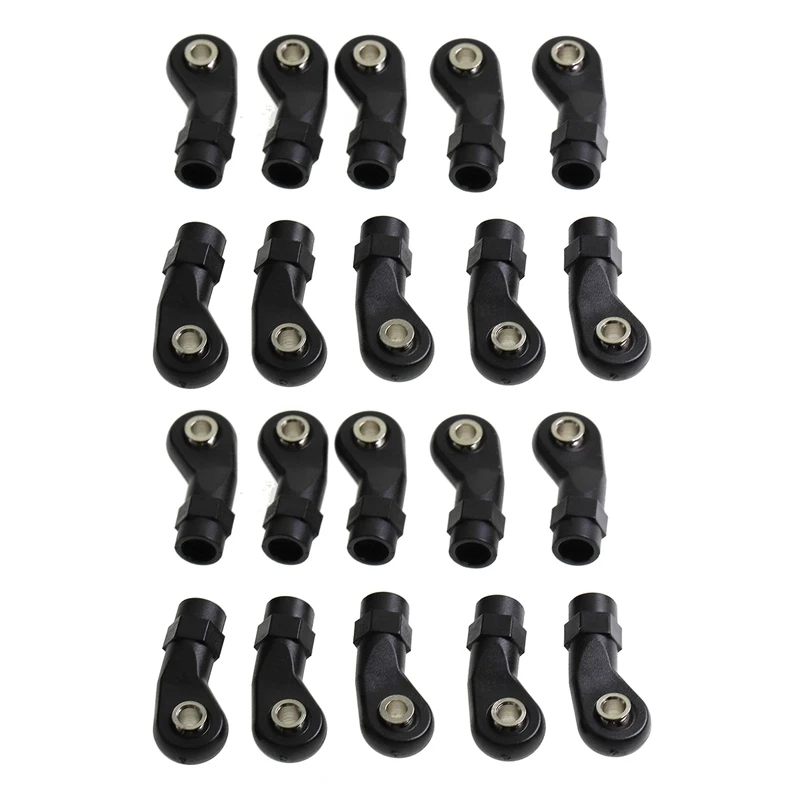 

20Pcs Plastic M4 Rod End Link Linkage Balls Joint Head For 1/10 RC Car Crawler Axial Scx10 II 90046 Traxxas Trx4,D