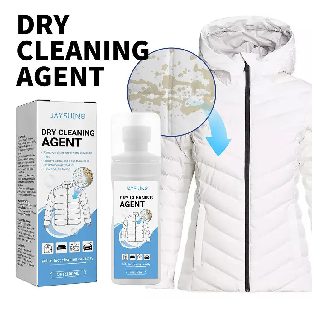 

100ml Clothing Dry Cleaning Agent Strong Stain Removal And Yellowing Removal Portable Clothing Cleaning Detergent