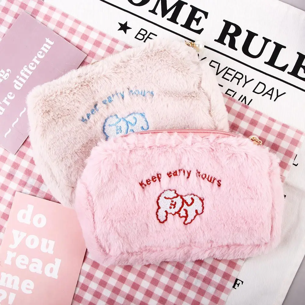 Bag Pen Bag Wash Clutch Bag Office Cosmetic Bag Plush Cloud Pencil Case Cartoon Pouch Storage Bag
