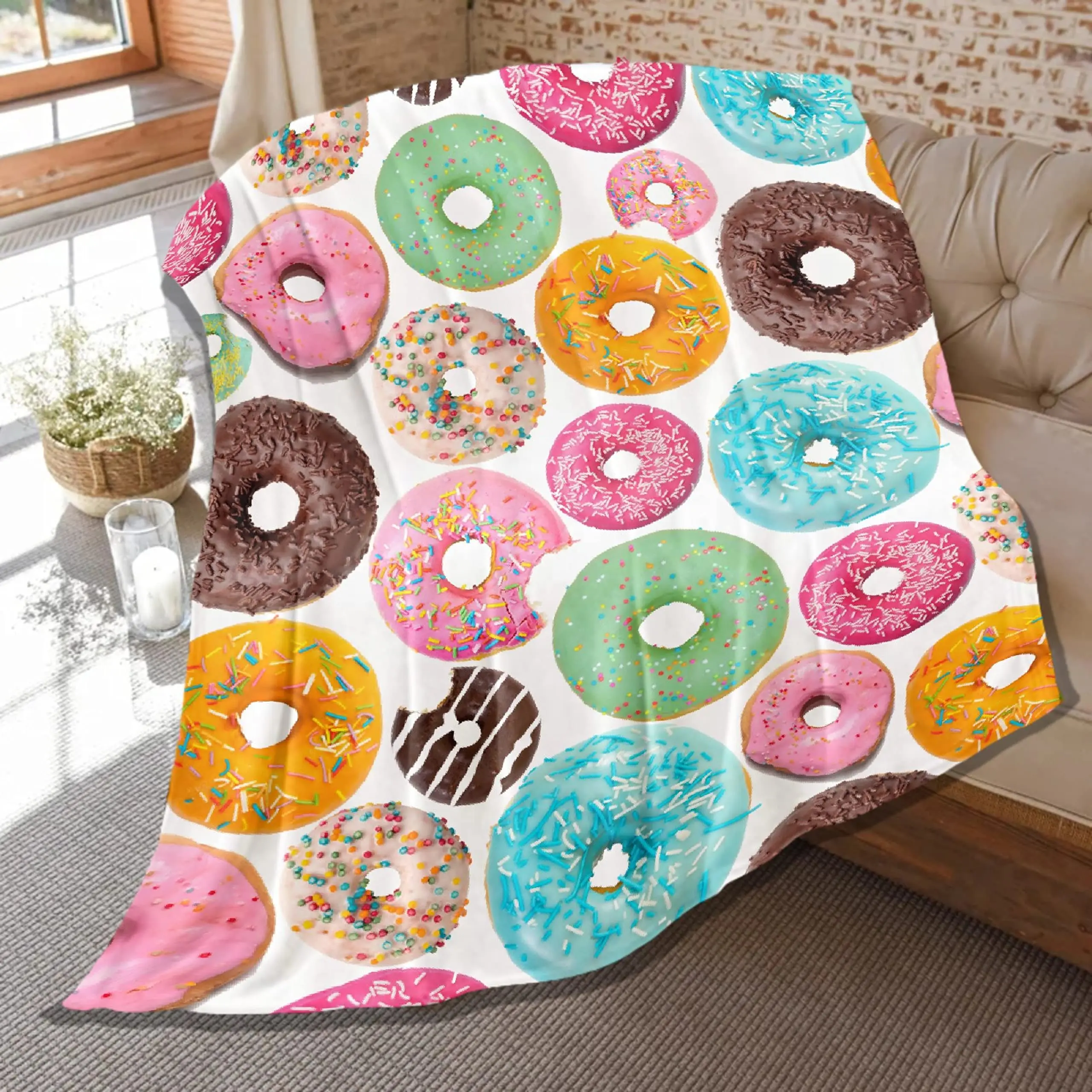 

Women Men Soft Food Blanket Pizza Noodles Lightweight Plush Flannel Quilt for Beach Couch Bed Sofa Throw Blanket Birthday Gift