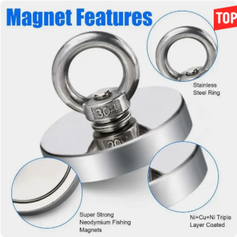 N52 Суперсильные неодимовые рыболовные магниты крючки спасательные неодимовый