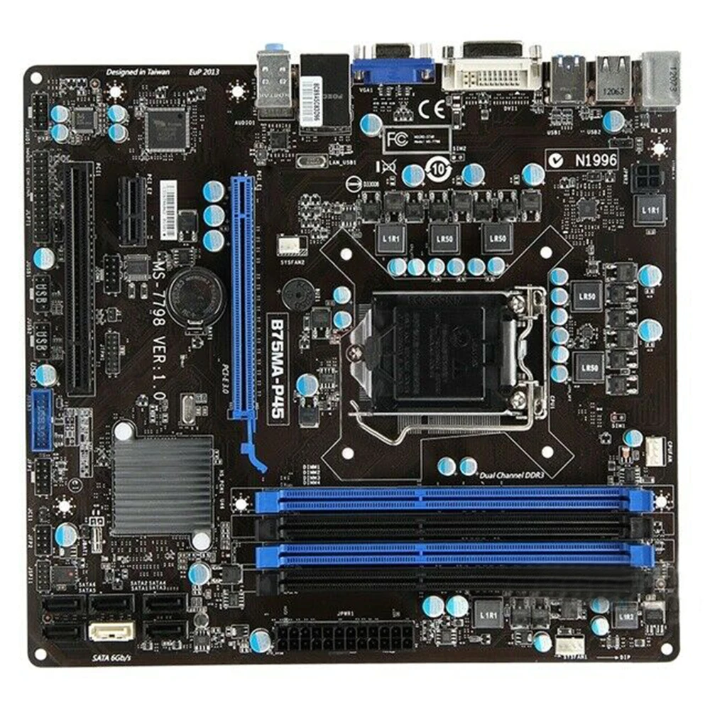 

For MSI B75MA-P45 Socket LGA 1155 DDR3 Micro-ATX Motherboard USB3.0 DVI SATA3 Used