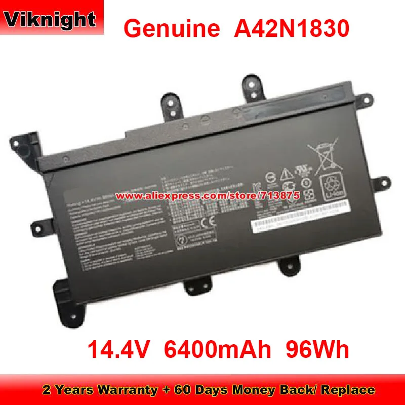 

Genuine A42N1830 Battery A42LK4H for Asus ROG G703 G7CX G703GXR G703GXR-EV065T G703GX-PS91K G703GX-XS71 14.4V 6400mAh 96Wh