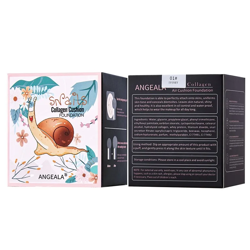 

Cushion Compact Full Coverage BB Cream Air Cushion Foundation Natural Cover Concealer Foundation with Makeup Sponge