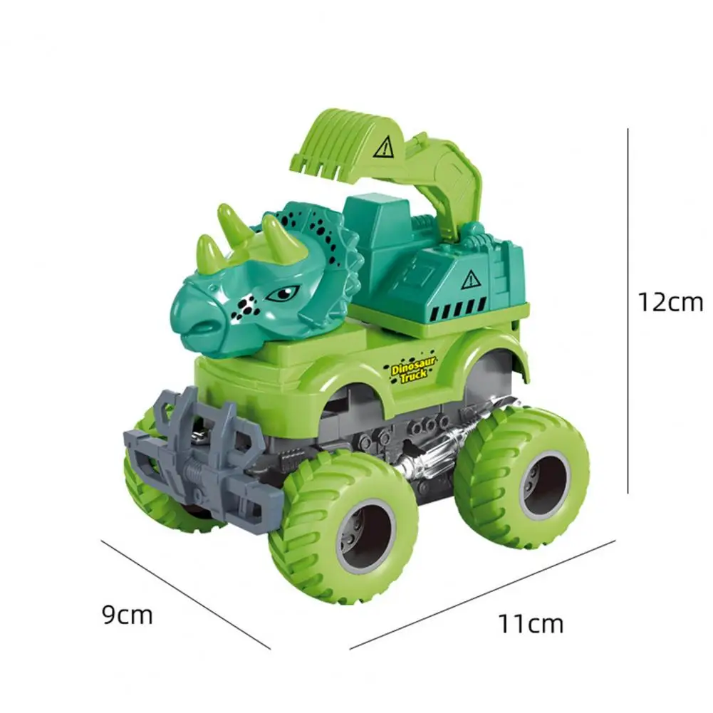 Baby Inertia Car Toy Safe Interactive Colorful Cartoon Dinosaur Baby Blaze Truck Toy for Home