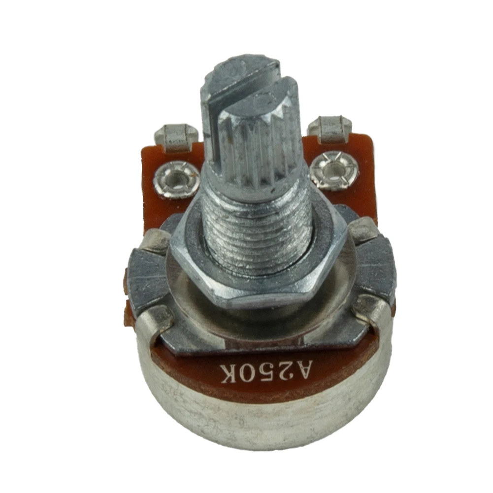 

Guitar Potentiometer 18mm Pots Shaft Length A250 B250 A500 B500K Volume Or Tone For Pickguard / Control Plate Mounting Parts