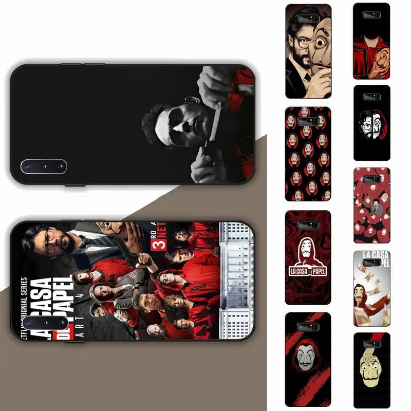 

YNDFCNB Money Heist House Paper Phone Case for Samsung Note 5 7 8 9 10 20 pro plus lite ultra A21 12 72