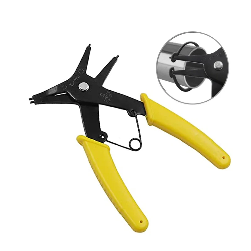 1PC Internal External Dual-purpose Snap Ring Pliers for 10mm-40mm Diameter Clip Circlip Long Nose Retaining Removal Installation