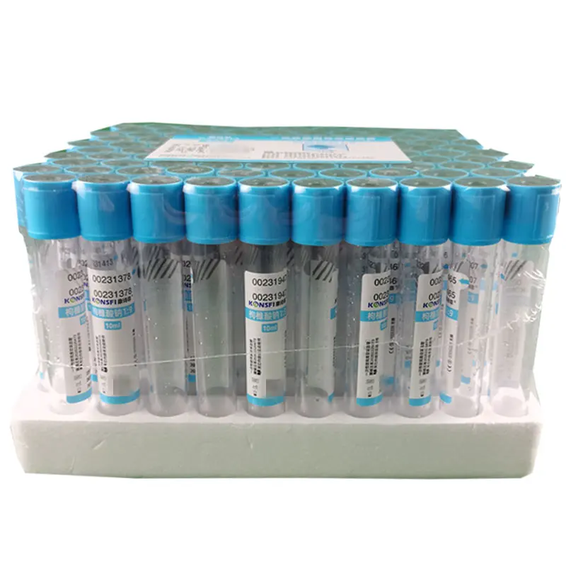 Стерильная вакуумная трубка для забора крови 10 мл с добавками цитрата натрия 1:9