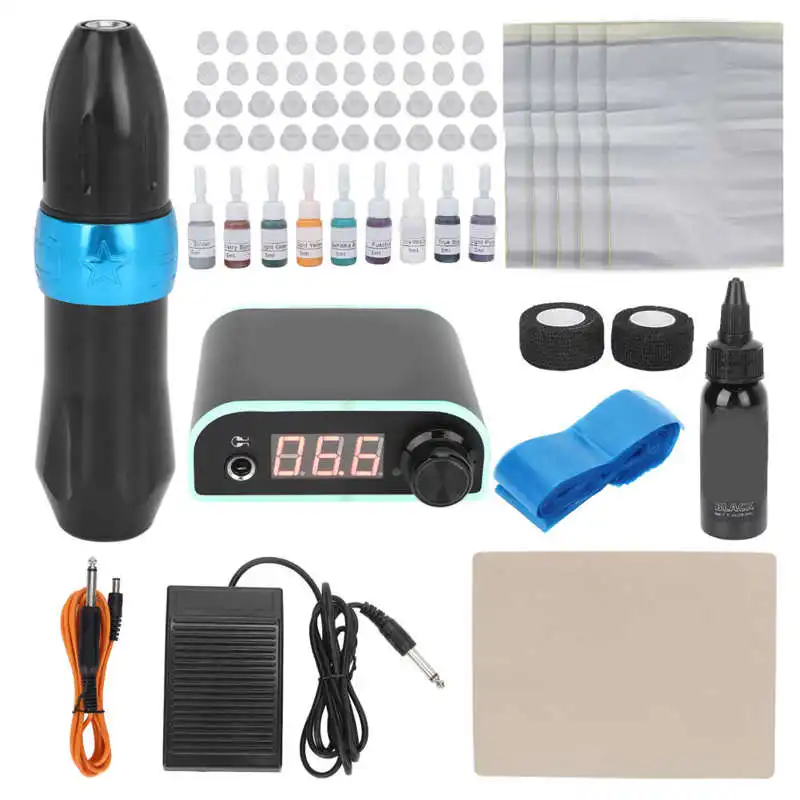 

Complete Tattoo Pen Kit Fast Speed Rotary Tattoo Machine Pen Kit for Tattoo Shop for Beginners