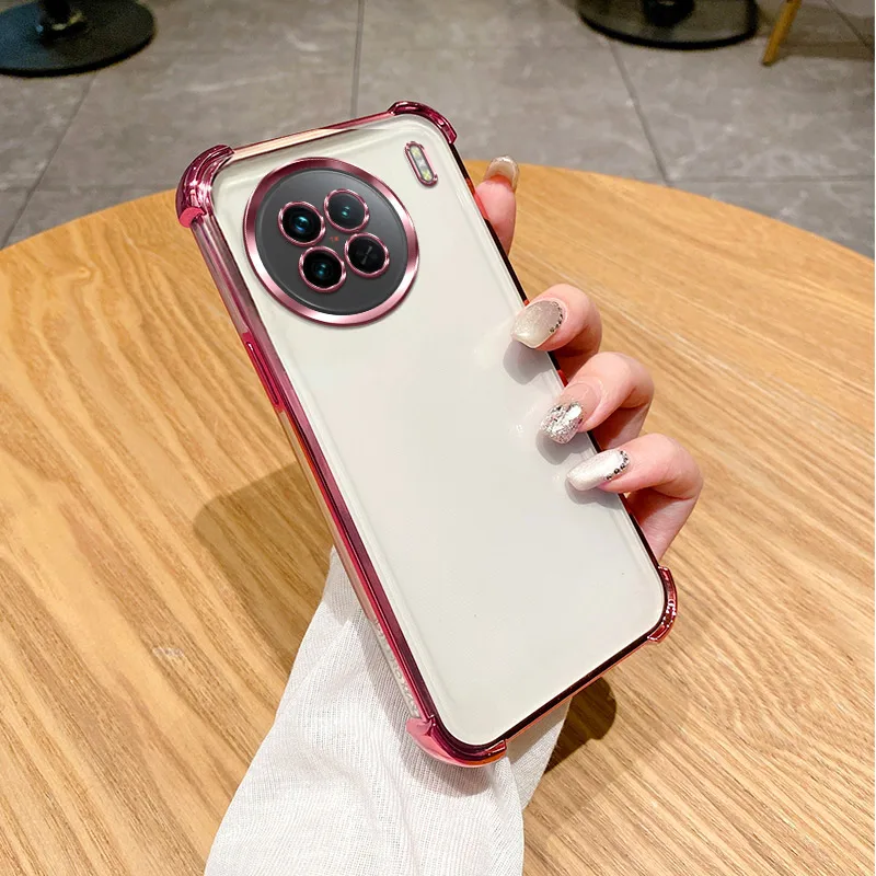 Чехол для vivo X90 Vivo Pro чехол X90s прозрачный гальванический телефона V2241A V2241HA мягкий