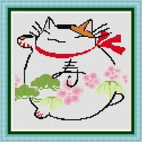 ktf003 cross stitch kit cartoon cat art homfun maison cross stich painting joy sunday christmas decorations for home homefun