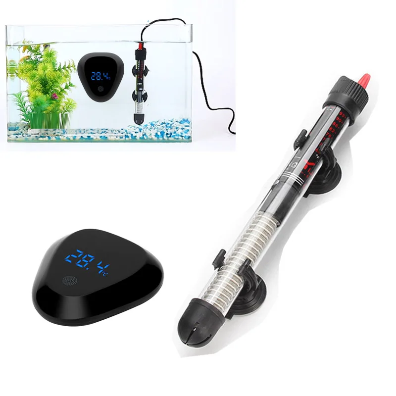 

Aquarium fingerprint thermometer 110-220v Adjustable Temperature Thermostat Heater Rod Submersible Aquarium Fish Tank Water Heat