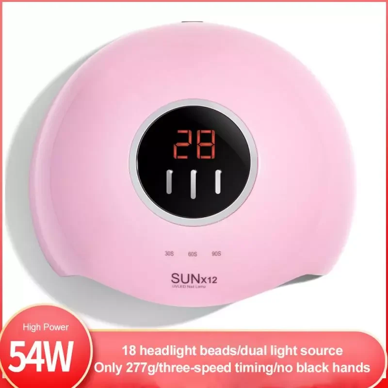 

2022NEW Lamp 54W Nail Dryer UV Nails Lamp Intelligent Sensor Phototherapy Lamp Three-speed Timing USB Phototherapy Machine