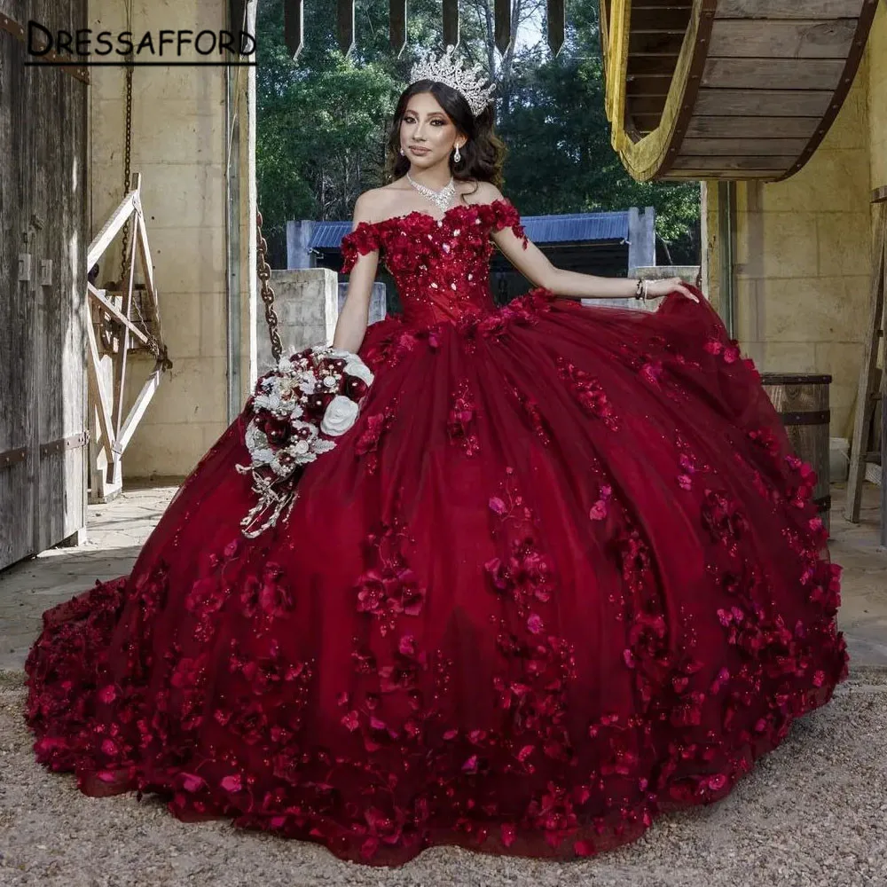 Red Quinceanera Dresses Ball Gown Formal Prom Graduation Gowns Royal Blue  Half Sleeve Sweet 15 16 Dress vestidos de 15 años - AliExpress