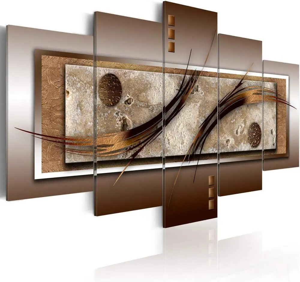 

5 шт. изящные формы Теплые цвета абстрактные современные картины на холсте HD печать современный декор комнаты без рамы художественные картины