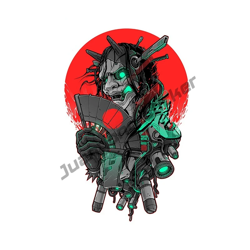 

JDM Refit Creative Sticker Japan Robot Samurai JDM Car Stickers Bumper Window Trunk Auto Decal Waterproof Car Styling Decor