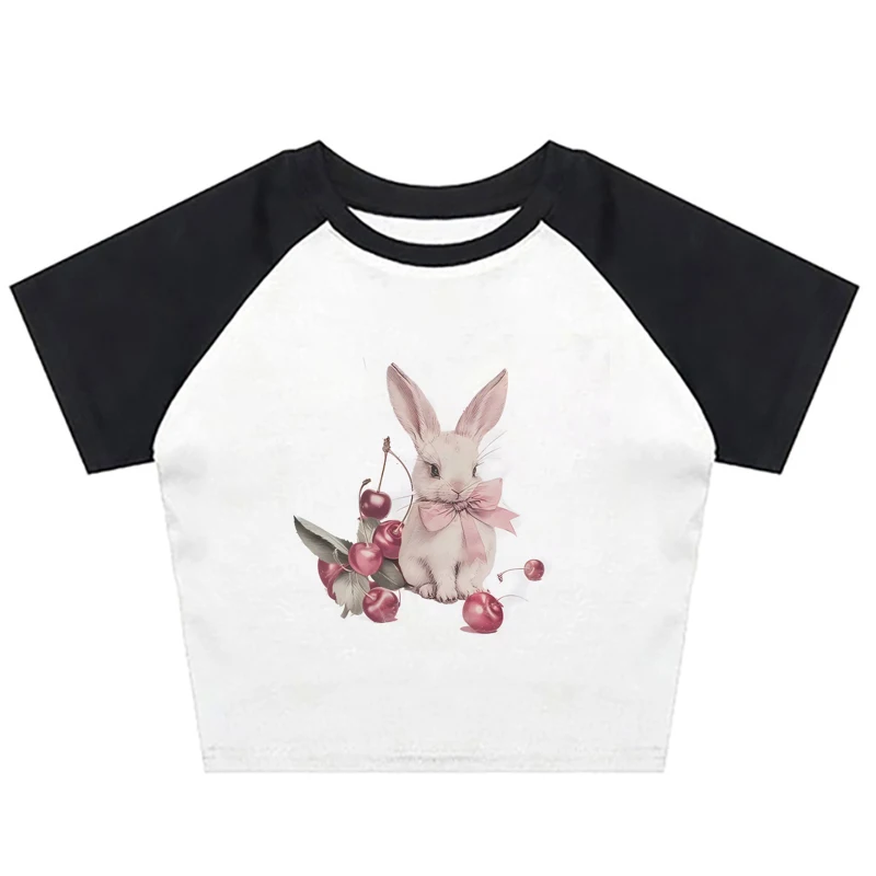 Футболка женская летняя в готическом стиле эстетичная уличная одежда для отдыха