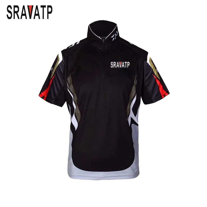

SRAVATPDAIWA Sport Polo Shirt Fishing T-shirt Fishing Shirt Anti-UV Quick Dry Outdoor Breathable Cycling Clothing Tees face neck