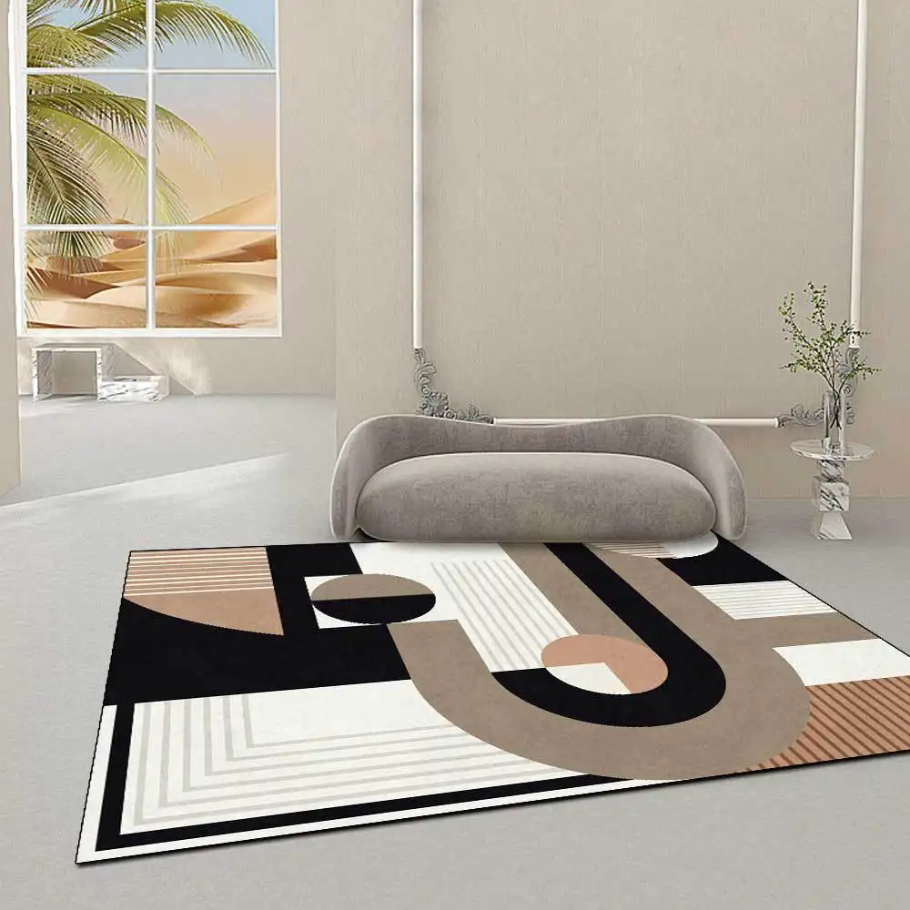 Модный скандинавский бежевый ковер с геометрическим рисунком Bubble Kiss домашний