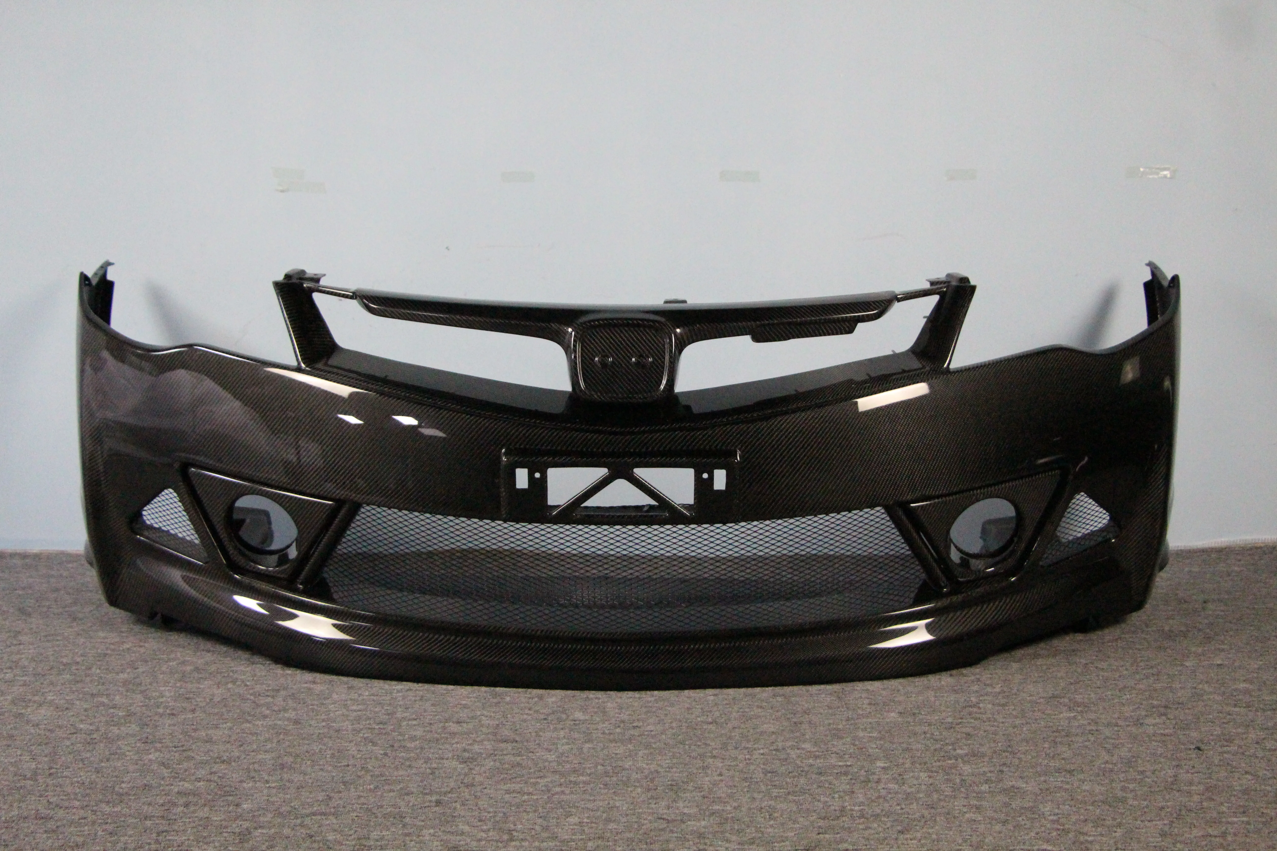 Передний бампер и решетка радиатора из углеродного волокна RR Style для HONDA Civic Тип R